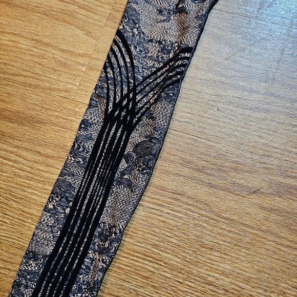 Savage X Fenty By Rihanna Special FX Lace Leggings Small S Black Tan Sexy New - Picture 12 of 15